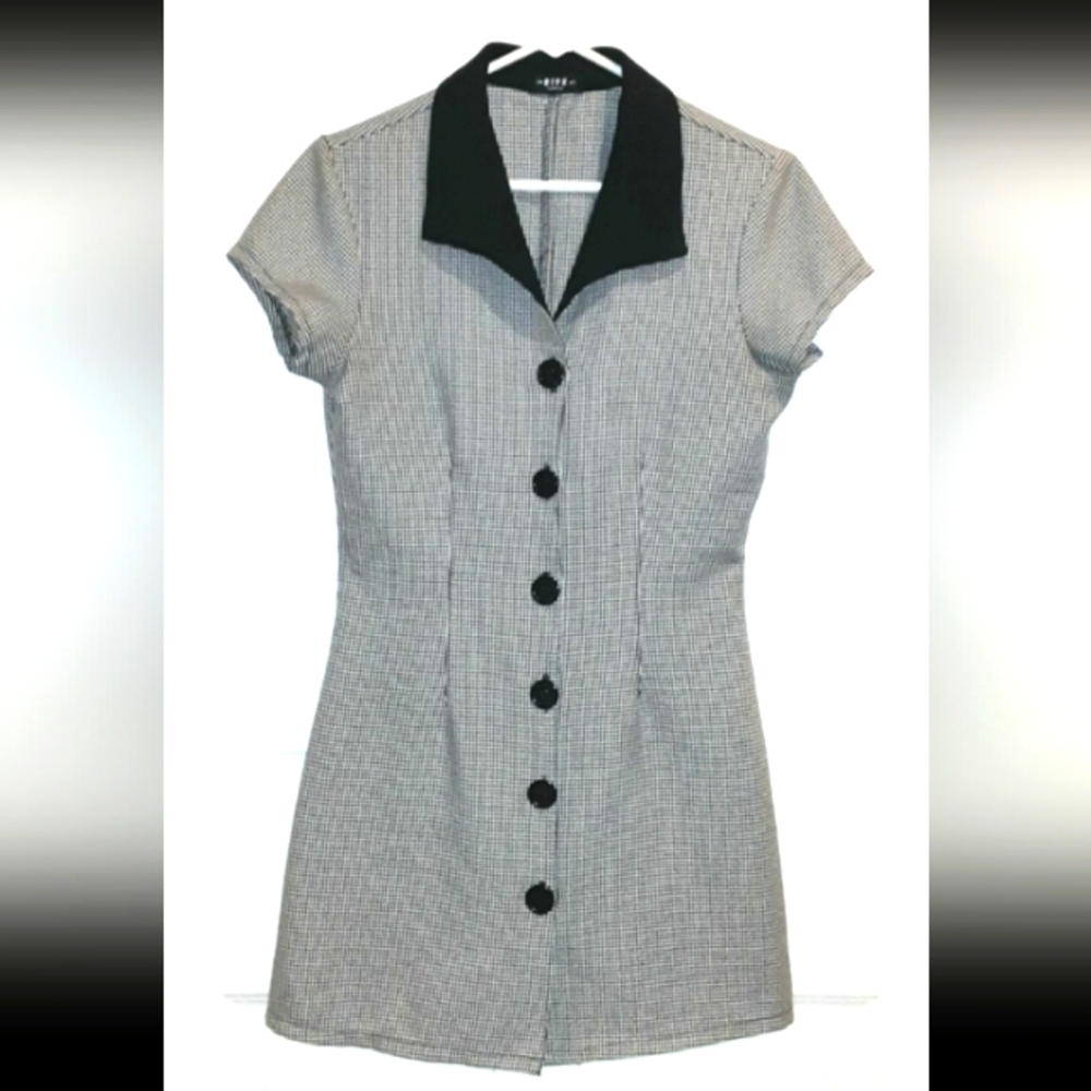 Vintage Black and White Sexy Dress
